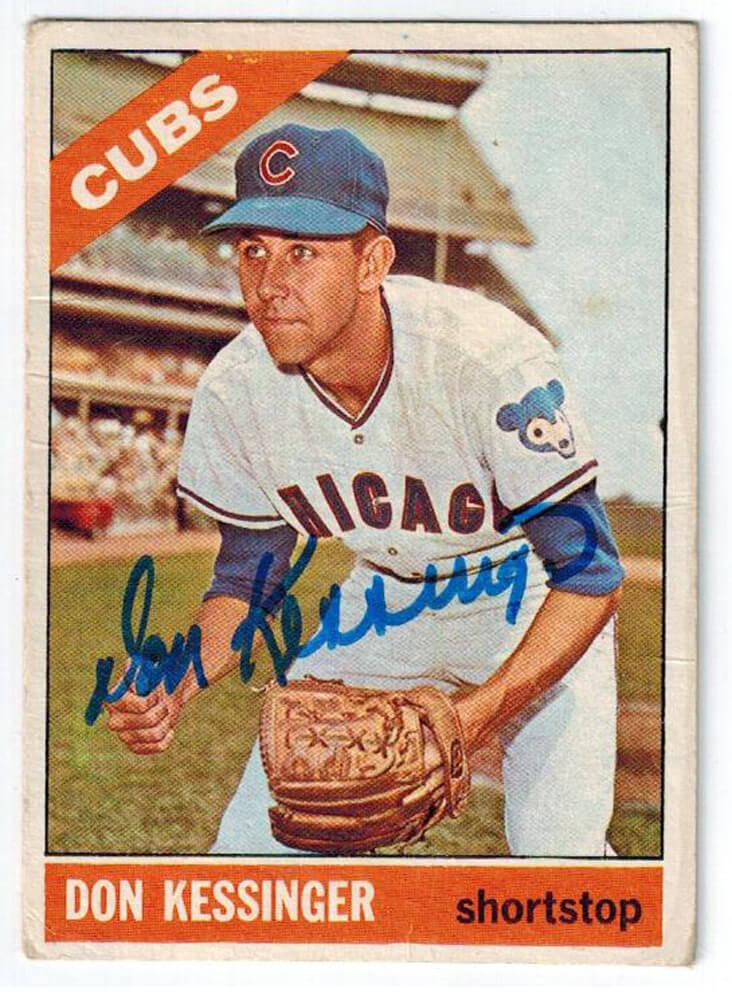 Don Kessinger Signed Cubs 1966 Topps Rookie Card #24 - KESCAR101 - Don Kessinger Signed Cubs 1966 Topps Rookie Card #24 product image