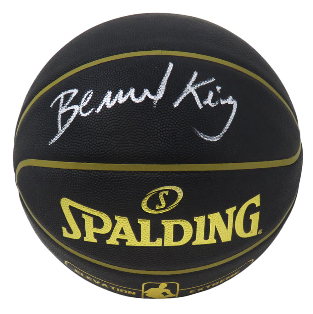 Bernard King Signed Spalding Elevation Black NBA Basketball - KINBSK201 - Bernard King Signed Spalding Elevation Black NBA Basketball product image