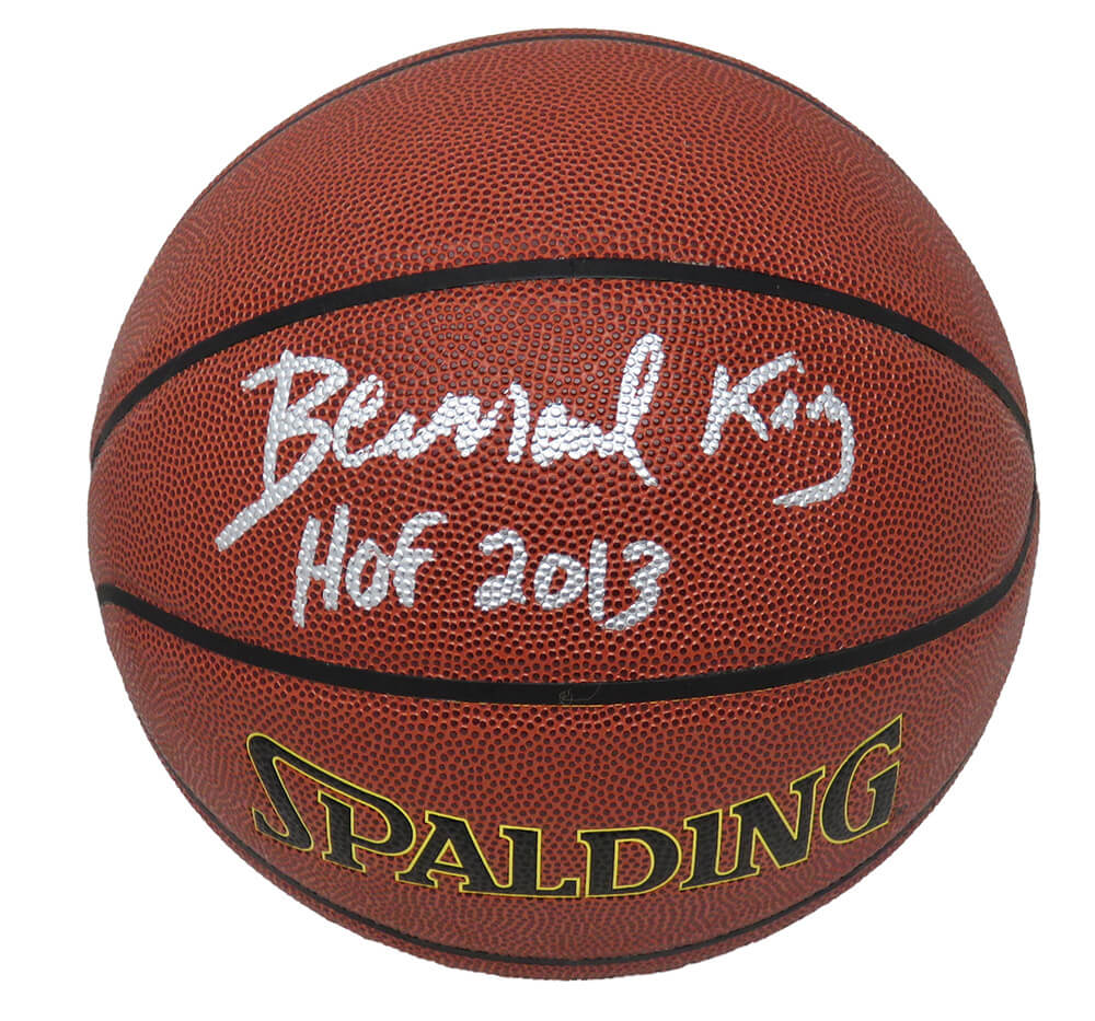 Bernard King Signed Spalding Indoor/Outdoor NBA Basketball w/HOF 2013 - KINBSK202 - Bernard King Signed Spalding Indoor/Outdoor NBA Basketball w/HOF 2013 product image
