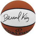 Bernard King Signed Spalding White Panel Full Size Basketball - KINBSK211 - Bernard King Signed Spalding White Panel Full Size Basketball product image