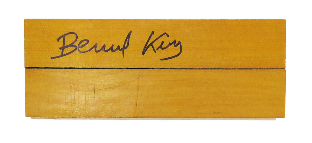 Bernard King Signed 8x3 Basketball Court Floor Piece - KINFLO200 - Bernard King Signed 8x3 Basketball Court Floor Piece product image