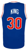 Bernard King Signed Blue Throwback Custom Basketball Jersey w/HOF 2013 - KINJRY201 - Bernard King Signed Blue Throwback Custom Basketball Jersey w/HOF 2013 product image