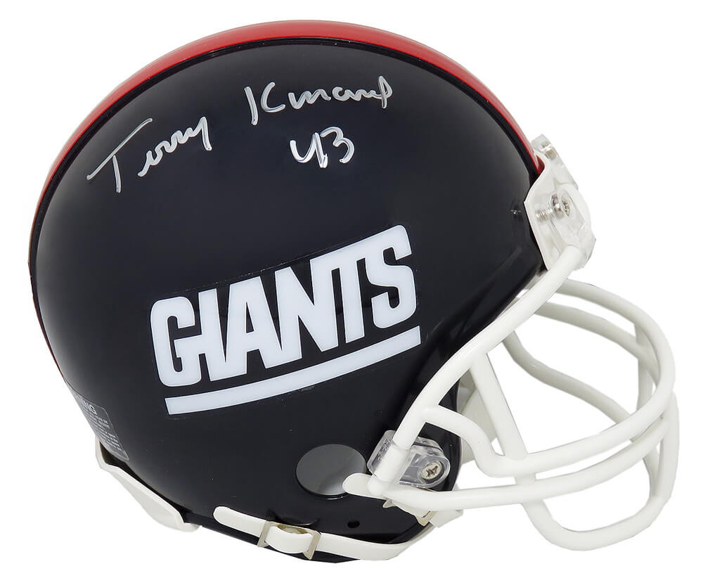 Terry Kinard Signed New York Giants Throwback Riddell Mini Helmet - KINMIN300 - Terry Kinard Signed New York Giants Throwback Riddell Mini Helmet product image
