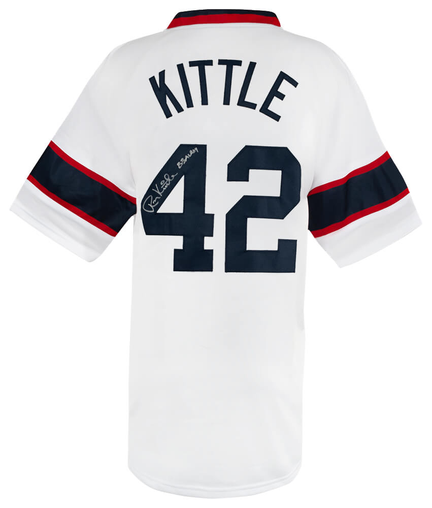 Ron Kittle Signed White 1980's Style Throwback Custom Baseball Jersey w/83 AL ROY - KITJRY100 - Ron Kittle Signed White 1980's Style Throwback Custom Baseball Jersey w/83 AL ROY product image