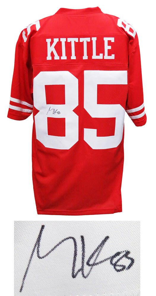 George Kittle Signed Red Custom Football Jersey - KITJRY300 - George Kittle Signed Red Custom Football Jersey product image
