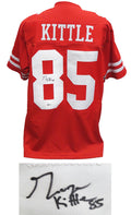 George Kittle Signed Red Custom Football Jersey (Beckett) - KITJRY301 - George Kittle Signed Red Custom Football Jersey (Beckett) product image