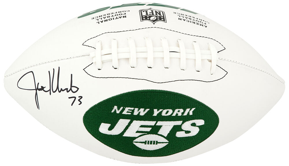 Joe Klecko Signed Wilson New York Jets White Logo Football - KLEFTB301 - Joe Klecko Signed Wilson New York Jets White Logo Football product image