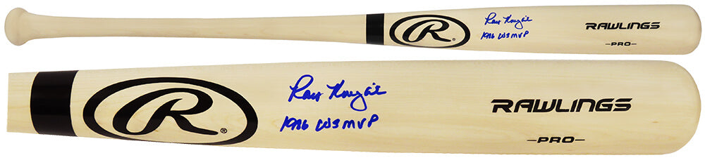 Ray Knight Signed Rawlings Pro Blonde Black Ring Baseball Bat w/86 WS MVP - KNIBAT101 - Ray Knight Signed Rawlings Pro Blonde Black Ring Baseball Bat w/86 WS MVP product image