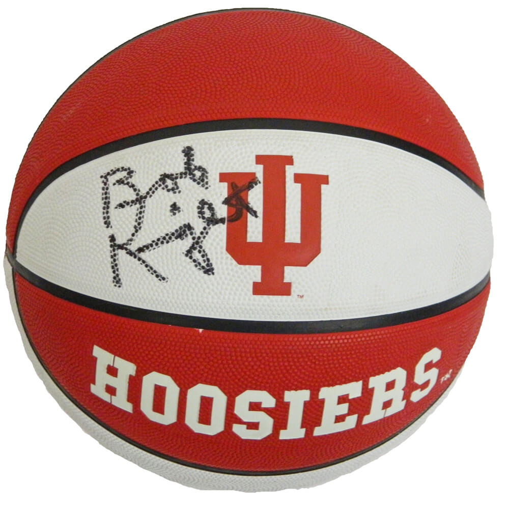 Bobby Knight Signed Indiana Hoosiers Logo Basketball - KNIBSK201 - Bobby Knight Signed Indiana Hoosiers Logo Basketball product image