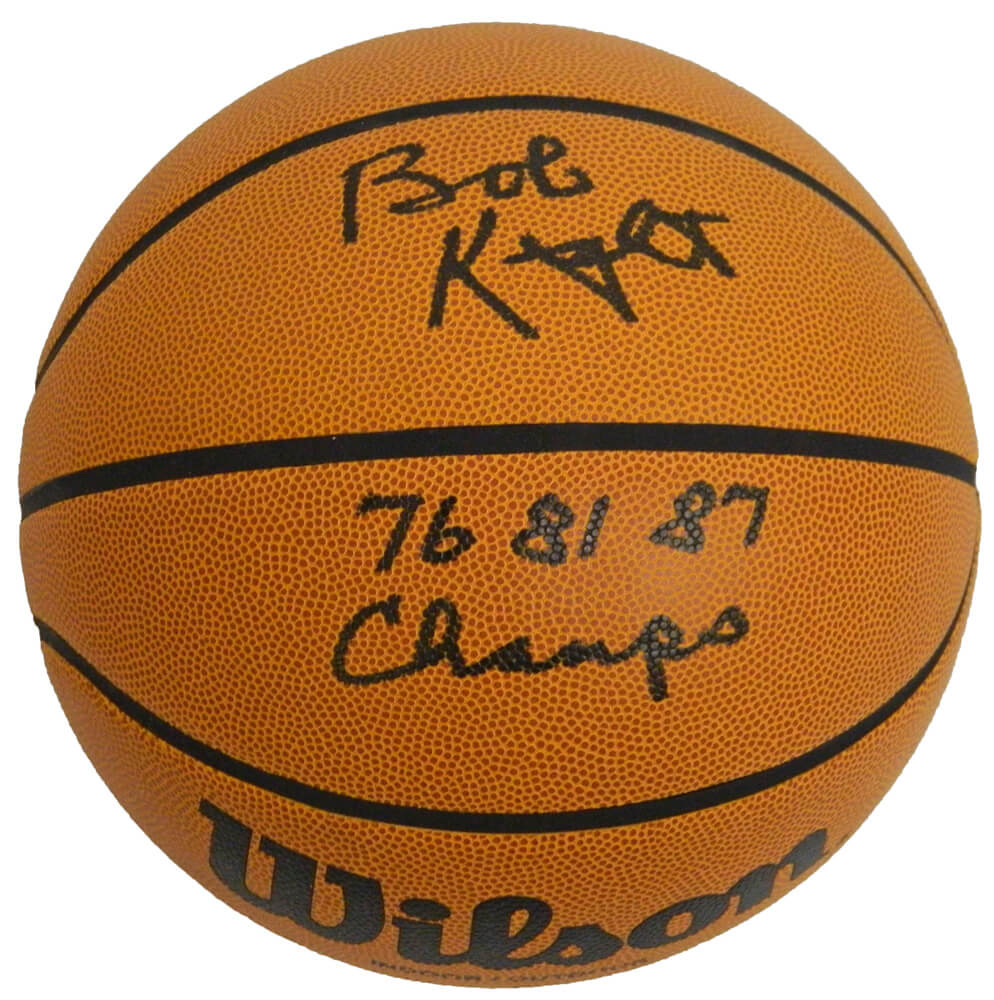 Bobby Knight Signed Wilson NCAA College Basketball w/76, 81, 87 Champs - KNIBSK208 - Bobby Knight Signed Wilson NCAA College Basketball w/76, 81, 87 Champs product image