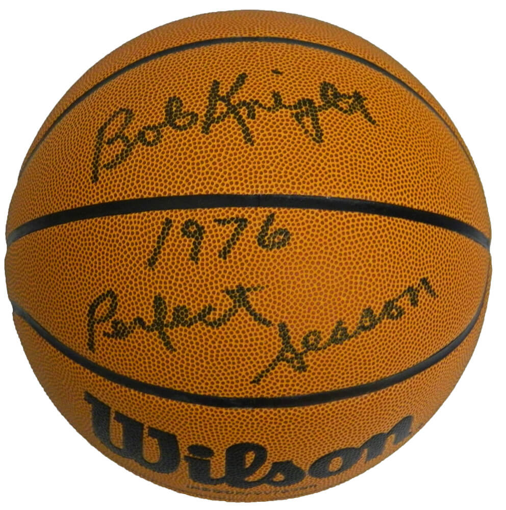 Bobby Knight Signed Wilson NCAA College Basketball w/1976 Perfect Season - KNIBSK209 - Bobby Knight Signed Wilson NCAA College Basketball w/1976 Perfect Season product image