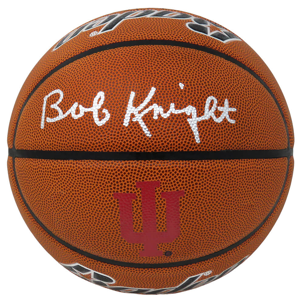 Bobby Knight Signed Indiana Hoosiers Logo Brown Collegiate Compsite Basketball - KNIBSK219 - Bobby Knight Signed Indiana Hoosiers Logo Brown Collegiate Compsite Basketball product image