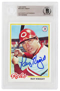 Ray Knight Signed Cincinnati Reds 1978 Topps Rookie Baseball Card #674 - (Beckett Encapsulated) - KNICAR101 - Ray Knight Signed Cincinnati Reds 1978 Topps Rookie Baseball Card #674 - (Beckett Encapsulated) product image