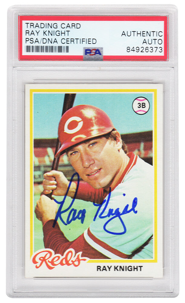 Ray Knight Signed Cincinnati Reds 1978 Topps Rookie Baseball Card #674 - (PSA Encapsulated) - KNICAR102 - Ray Knight Signed Cincinnati Reds 1978 Topps Rookie Baseball Card #674 - (PSA Encapsulated) product image