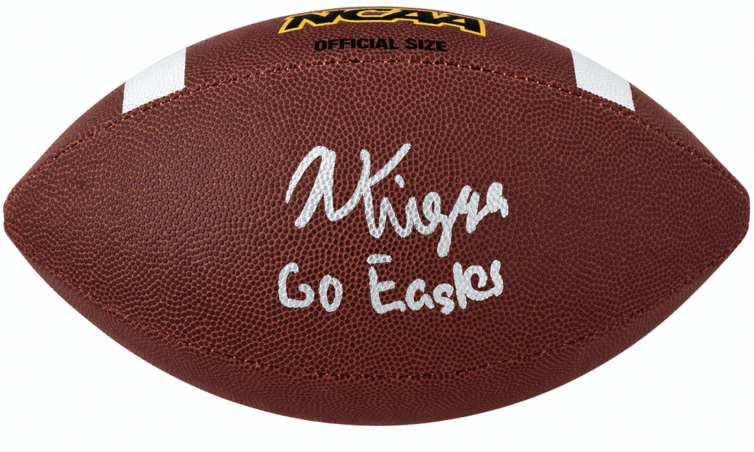 Noah Knigga Signed Wilson NCAA Full Size Football w/Go Eagles - KNIFTB300 - Noah Knigga Signed Wilson NCAA Full Size Football w/Go Eagles product image