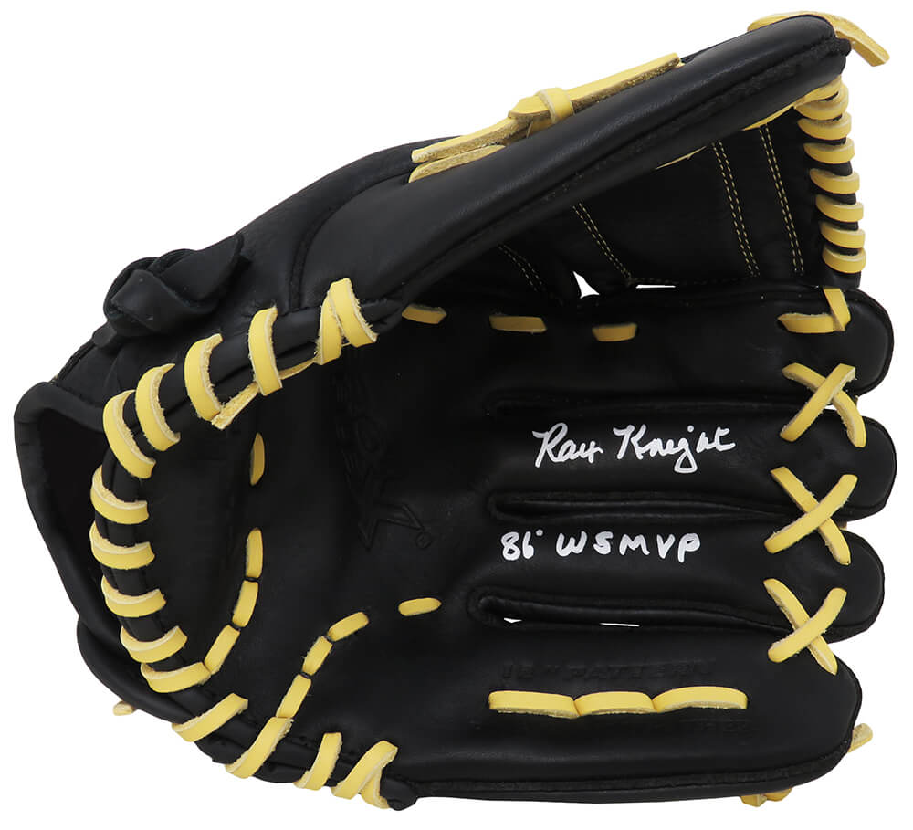 Ray Knight Signed Franklin Pro Flex Black Baseball Fielders Glove w/86 WS MVP - KNIGLV100 - Ray Knight Signed Franklin Pro Flex Black Baseball Fielders Glove w/86 WS MVP product image