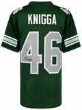 Noah Knigga Signed Green Custom College Football Jersey - KNIJRY300 - Noah Knigga Signed Green Custom College Football Jersey product image