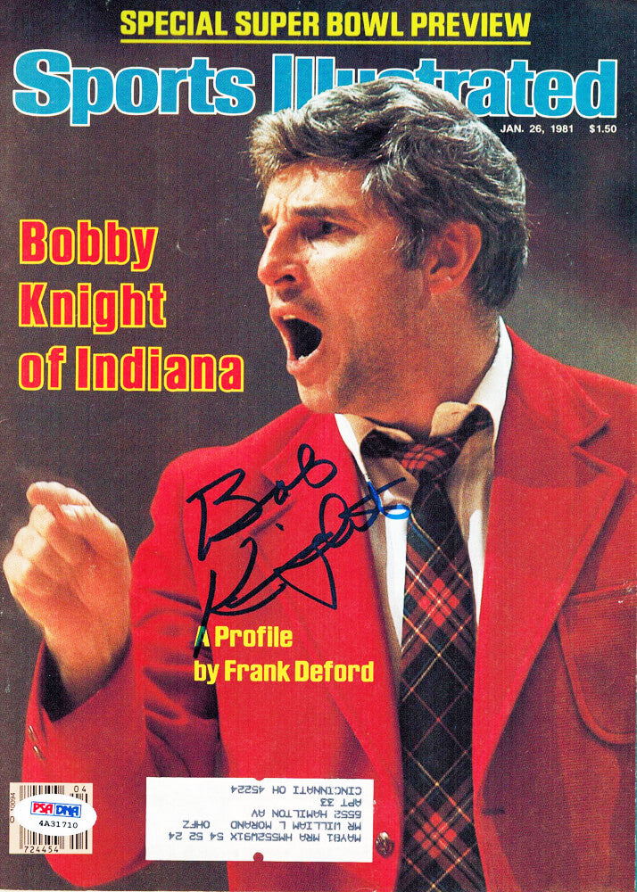 Bobby Knight Signed Indiana 1/26/81 Sports Illustrated - KNIMAG200 - Bobby Knight Signed Indiana 1/26/81 Sports Illustrated product image
