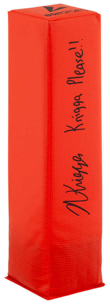 Noah Knigga Signed BSN Orange Football Endzone Pylon w/Knigga Please - KNIPYL300 - Noah Knigga Signed BSN Orange Football Endzone Pylon w/Knigga Please product image