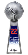 Ray Knight Signed Baseball World Champion 14 Inch Replica Silver Trophy - KNITRO100 - Ray Knight Signed Baseball World Champion 14 Inch Replica Silver Trophy product image