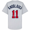 Chuck Knoblauch Signed Grey Pinstripe Custom Baseball Jersey w/ROY'91 - KNOJRY100 - Chuck Knoblauch Signed Grey Pinstripe Custom Baseball Jersey w/ROY'91 product image