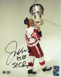 Joe Kocur Signed Detroit Red Wings Kissing Stanley Cup 8x10 Photo w/97, 98 SC Champ - KOC08P400 - Joe Kocur Signed Detroit Red Wings Kissing Stanley Cup 8x10 Photo w/97, 98 SC Champ product image