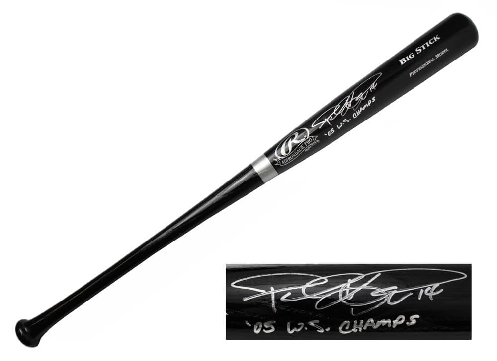Paul Konerko Signed Rawlings Black Big Stick Bat w/05 WS Champs - KONBAT104 - Paul Konerko Signed Rawlings Black Big Stick Bat w/05 WS Champs product image