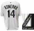 Paul Konerko Signed White Sox Majestic Pinstripe Replica Jersey w/05 WS Champs - KONJRY103 - Paul Konerko Signed White Sox Majestic Pinstripe Replica Jersey w/05 WS Champs product image