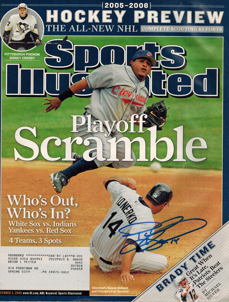 Paul Konerko Signed White Sox "Playoff Scramble" Sports Illustrated 10/3/05 - KONMAG100 - Paul Konerko Signed White Sox "Playoff Scramble" Sports Illustrated 10/3/05 product image