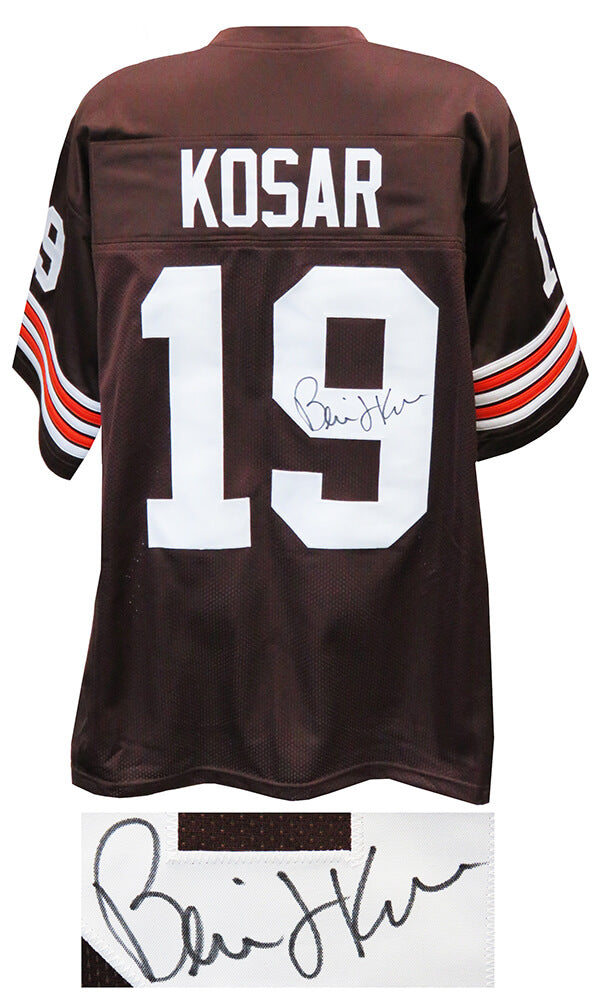 Bernie Kosar Signed Brown Custom Football Jersey - KOSJRY300 - Bernie Kosar Signed Brown Custom Football Jersey product image