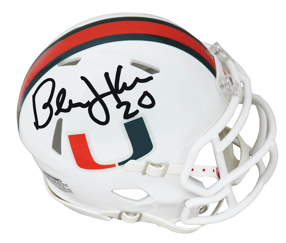 Bernie Kosar Signed Miami Hurricanes Riddell Speed Mini Helmet - KOSMIN301 - Bernie Kosar Signed Miami Hurricanes Riddell Speed Mini Helmet product image