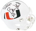 Bernie Kosar Signed Miami Hurricanes White Riddell Full Size Speed Replica Helmet w/83 Nat'l Champs - KOSREP304 - Bernie Kosar Signed Miami Hurricanes White Riddell Full Size Speed Replica Helmet w/83 Nat'l Champs product image