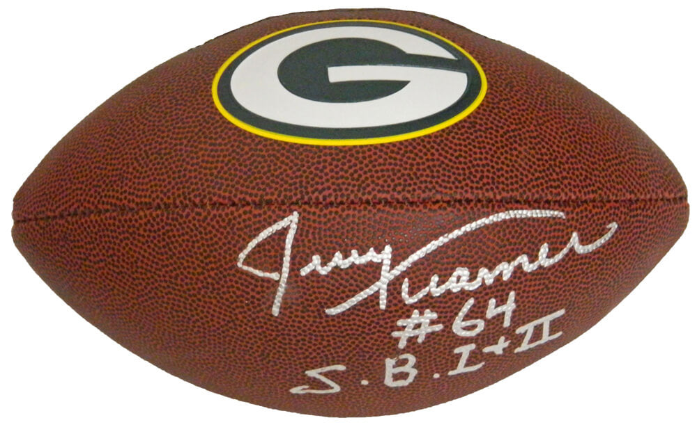 Jerry Kramer Signed Green Bay Packers Logo Football w/SB I, II - KRAFTB300 - Jerry Kramer Signed Green Bay Packers Logo Football w/SB I, II product image