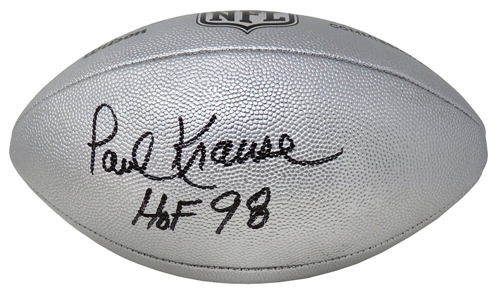 Paul Krause Signed Wilson Duke Silver Metallic NFL Full Size Replica Football w/HOF'98 - KRAFTB312 - Paul Krause Signed Wilson Duke Silver Metallic NFL Full Size Replica Football w/HOF'98 product image