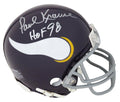 Paul Krause Signed Minnesota Vikings Throwback Riddell Mini Helmet w/HOF'98 - KRAMIN310 - Paul Krause Signed Minnesota Vikings Throwback Riddell Mini Helmet w/HOF'98 product image