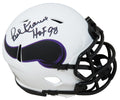 Paul Krause Signed Minnesota Vikings Lunar Eclipse White Matte Riddell Speed Mini Helmet w/HOF'98 - KRAMIN313 - Paul Krause Signed Minnesota Vikings Lunar Eclipse White Matte Riddell Speed Mini Helmet w/HOF'98 product image