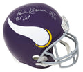 Paul Krause Signed Minnesota Vikings Throwback Riddell Full Size Replica Helmet w/HOF'98. 81 INT - KRAREP311 - Paul Krause Signed Minnesota Vikings Throwback Riddell Full Size Replica Helmet w/HOF'98. 81 INT product image