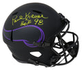 Paul Krause Signed Minnesota Vikings Eclipse Black Matte Riddell Full Size Speed Replica Helmet w/HOF'98 - KRAREP312 - Paul Krause Signed Minnesota Vikings Eclipse Black Matte Riddell Full Size Speed Replica Helmet w/HOF'98 product image