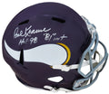 Paul Krause Signed Minnesota Vikings Throwback Riddell Full Size Speed Replica Helmet w/HOF'98, 81 INT's - KRAREP314 - Paul Krause Signed Minnesota Vikings Throwback Riddell Full Size Speed Replica Helmet w/HOF'98, 81 INT's product image