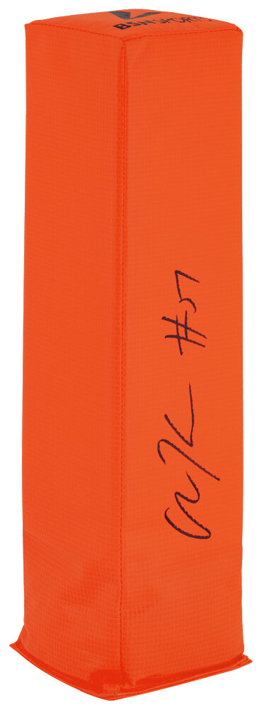 Olin Kreutz Signed BSN Orange Football Endzone Pylon - KREPYL300 - Olin Kreutz Signed BSN Orange Football Endzone Pylon product image