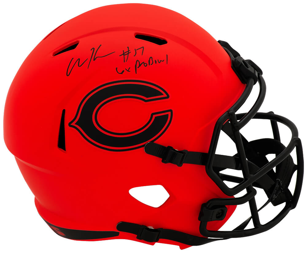 Olin Kreutz Signed Chicago Bears RAVE Riddell Full Size Speed Replica Helmet w/6x Pro Bowl - KREREP311 - Olin Kreutz Signed Chicago Bears RAVE Riddell Full Size Speed Replica Helmet w/6x Pro Bowl product image