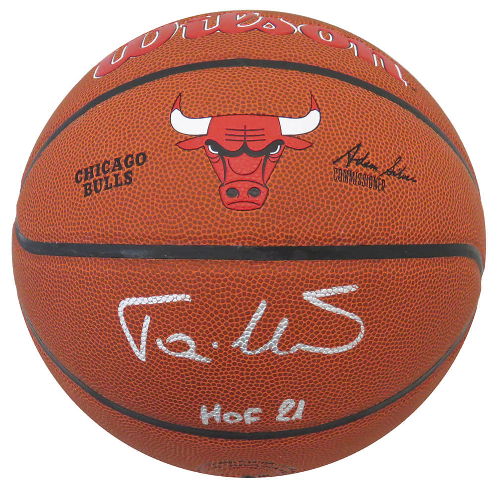 Toni Kukoc Signed Wilson Chicago Bulls Logo Team Alliance NBA Basketball w/HOF'21 - KUKBSK204 - Toni Kukoc Signed Wilson Chicago Bulls Logo Team Alliance NBA Basketball w/HOF'21 product image