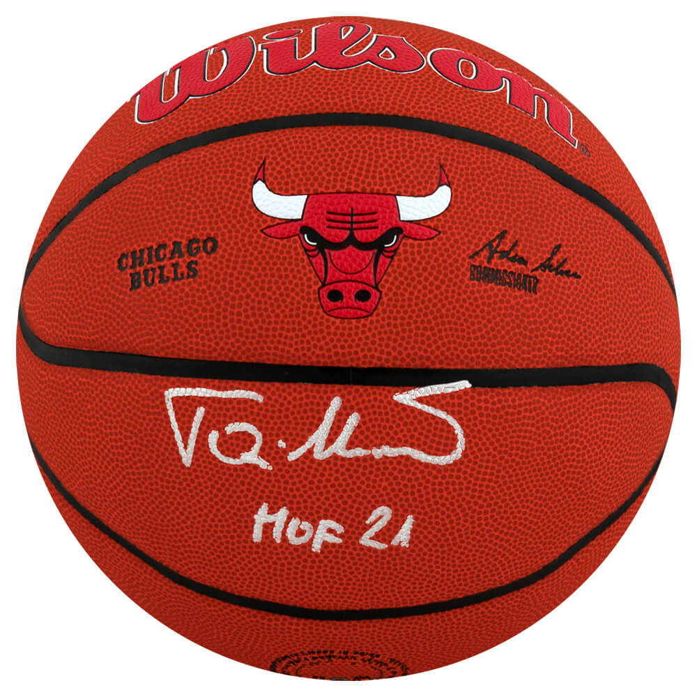 Toni Kukoc Signed Wilson Chicago Bulls Logo NBA Basketball w/HOF'21 - KUKBSK205 - Toni Kukoc Signed Wilson Chicago Bulls Logo NBA Basketball w/HOF'21 product image