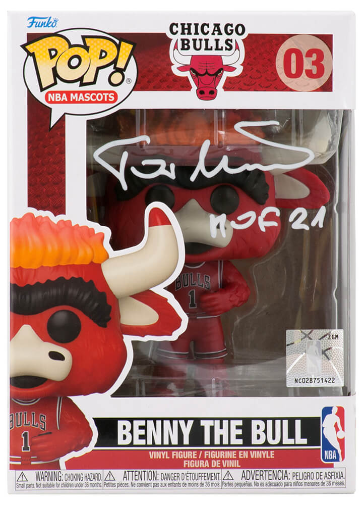 Toni Kukoc Signed Chicago Bulls Benny The Bull Mascot Funko Pop Doll #3 w/HOF'21 - KUKFUN200 - Toni Kukoc Signed Chicago Bulls Benny The Bull Mascot Funko Pop Doll #3 w/HOF'21 product image