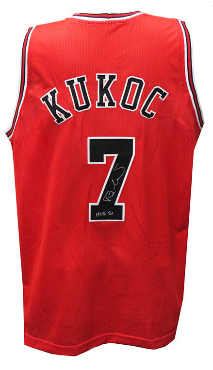 Toni Kukoc Signed Red Custom Basketball Jersey w/HOF'21 - KUKJRY200 - Toni Kukoc Signed Red Custom Basketball Jersey w/HOF'21 product image