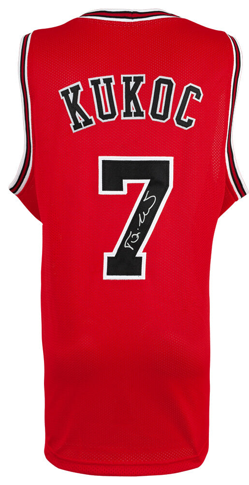 Toni Kukoc Signed Red Custom Basketball Jersey - KUKJRY201 - Toni Kukoc Signed Red Custom Basketball Jersey product image