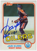 Jari Kurri Signed Edmonton Oilers 1981-82 Topps Rookie Hockey Card #18 w/HOF'01 - KURCAR400 - Jari Kurri Signed Edmonton Oilers 1981-82 Topps Rookie Hockey Card #18 w/HOF'01 product image