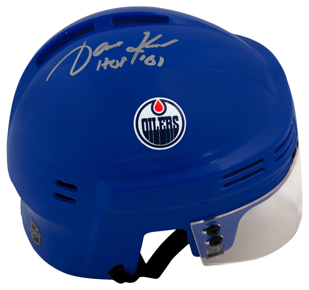Jari Kurri Signed Edmonton Oilers Hockey Mini Helmet w/HOF'01 - KURMIN400 - Jari Kurri Signed Edmonton Oilers Hockey Mini Helmet w/HOF'01 product image