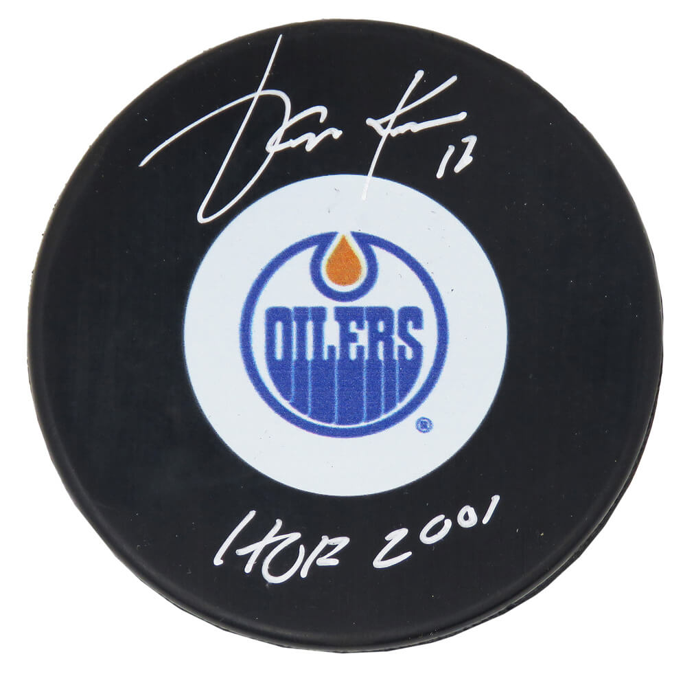 Jari Kurri Signed Edmonton Oilers Hockey Puck w/HOF 2001 - KURPUC400 - Jari Kurri Signed Edmonton Oilers Hockey Puck w/HOF 2001 product image