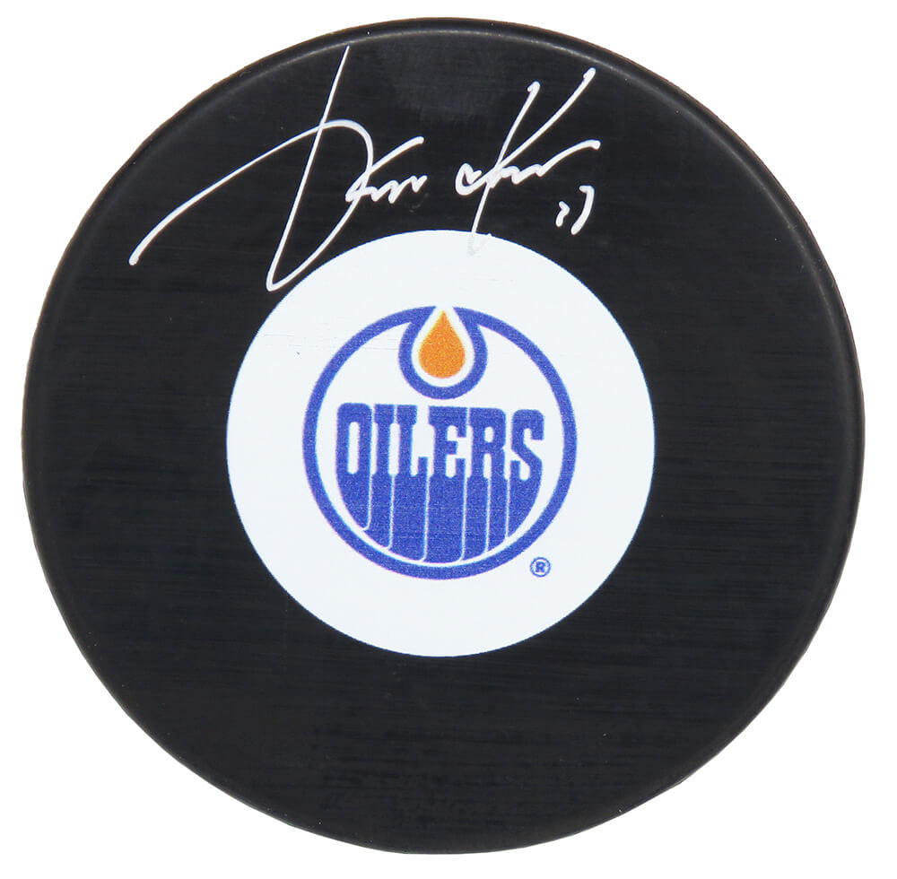 Jari Kurri Signed Edmonton Oilers Hockey Puck - KURPUC401 - Jari Kurri Signed Edmonton Oilers Hockey Puck product image